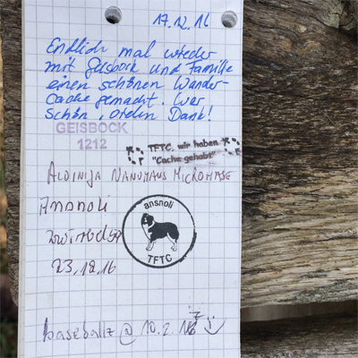 Geocaching Logbuch